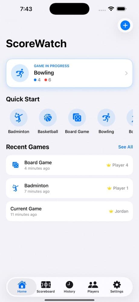 ScoreWatch screenshot